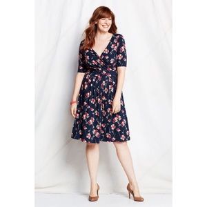 Lands’ End Floral Fit & Flare Dress